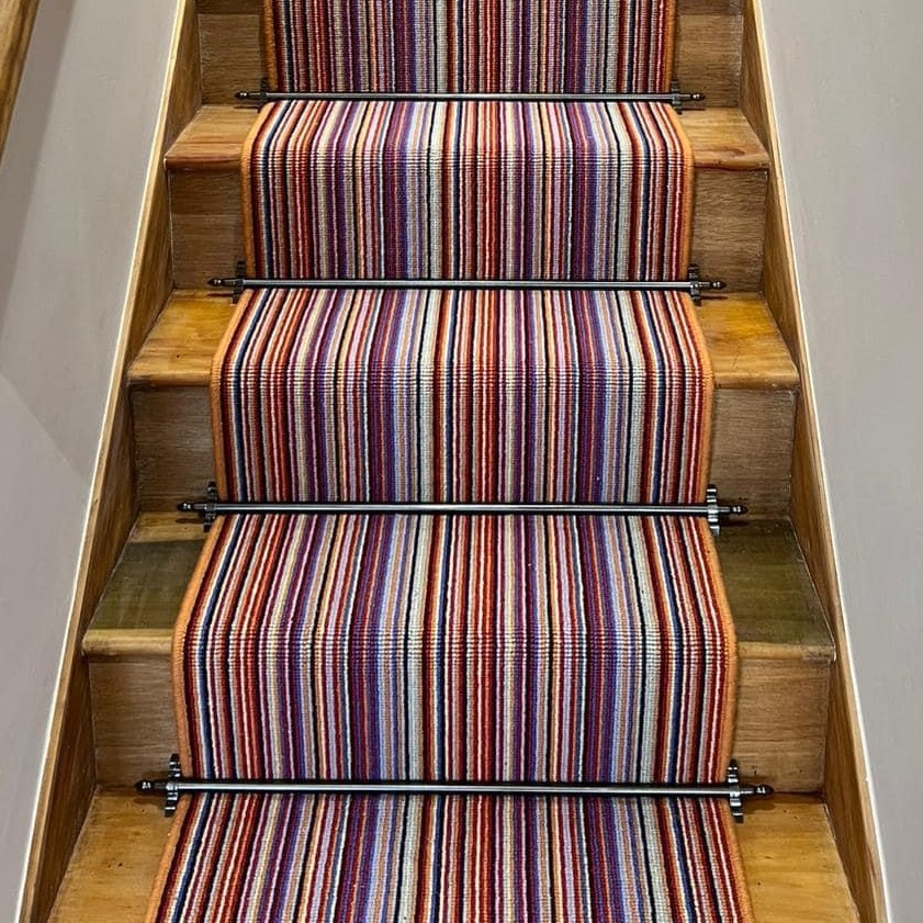 Striped stair runner